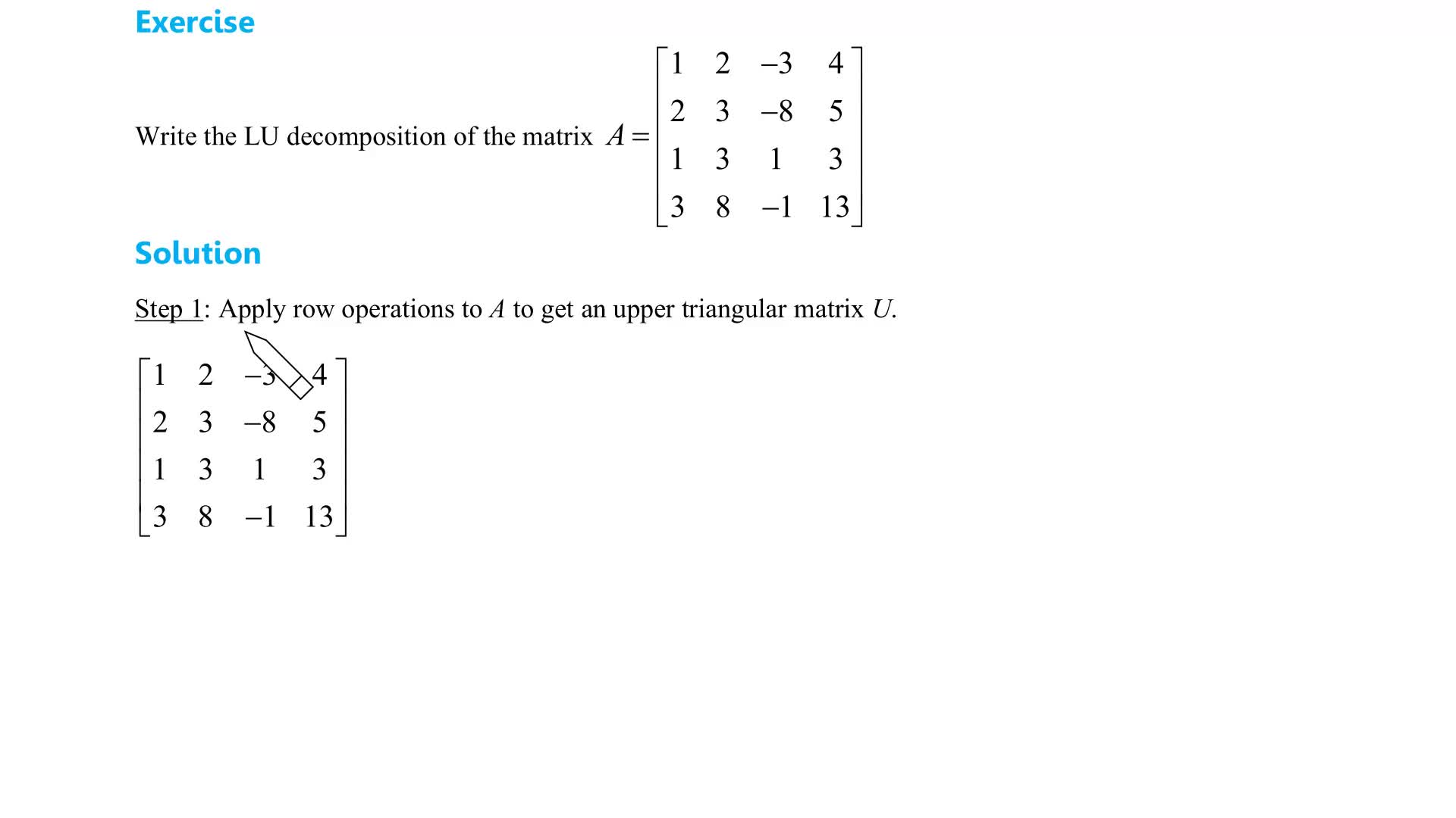Lu factorization calculator discount